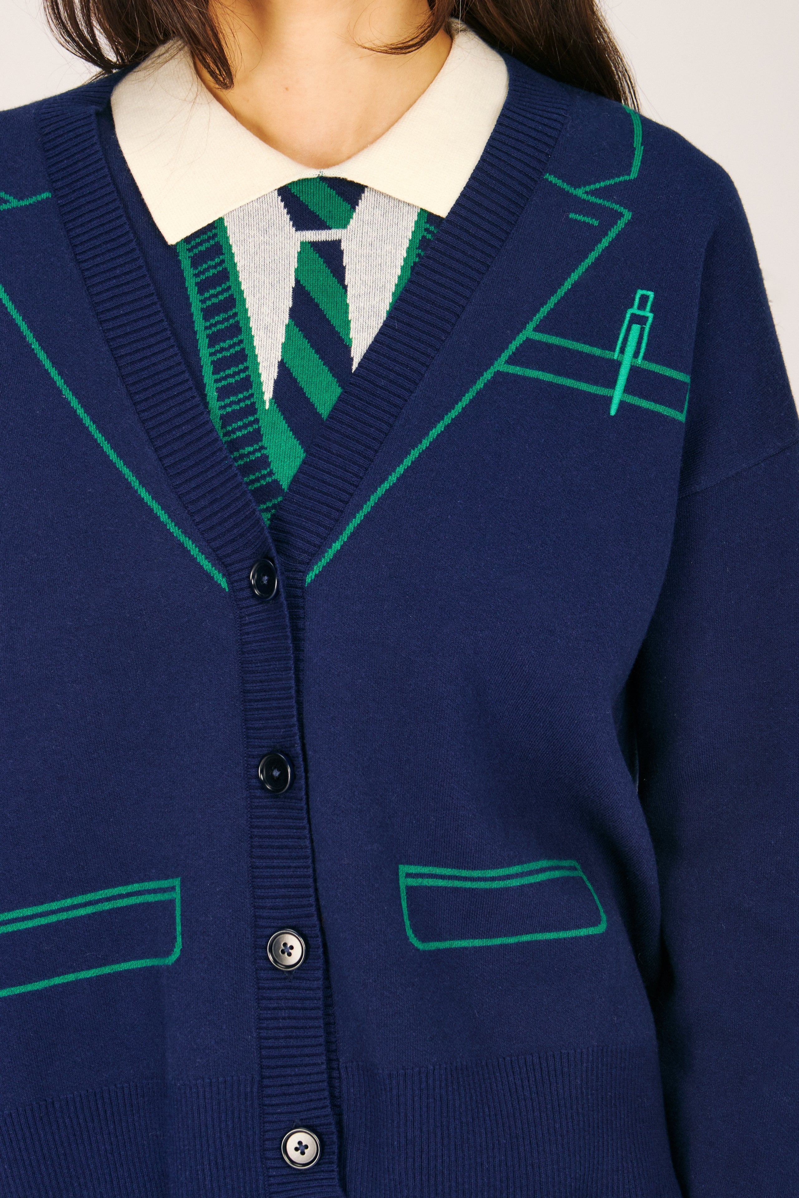 BLAIR CARDIGAN NAVY SWEATERS RachelAntonoff.com