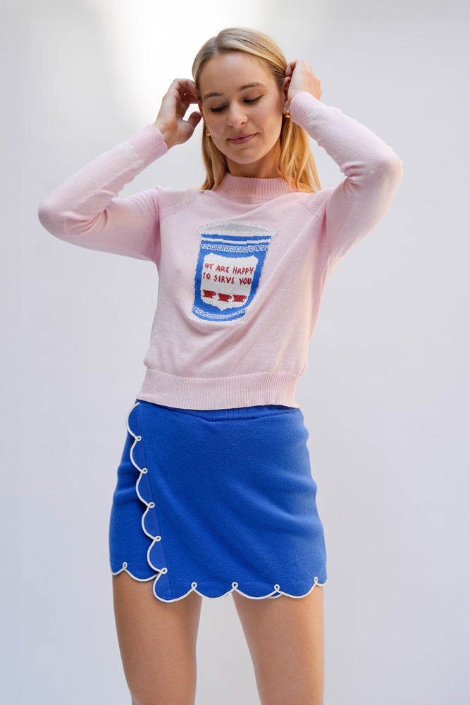 COFFEE CUP SWEATER PINK XS-3X RachelAntonoff.com