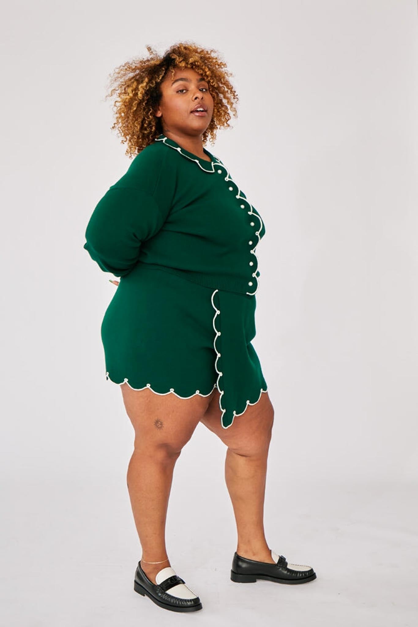 CUPCAKE CARDIGAN GREEN SWEATERS RachelAntonoff.com