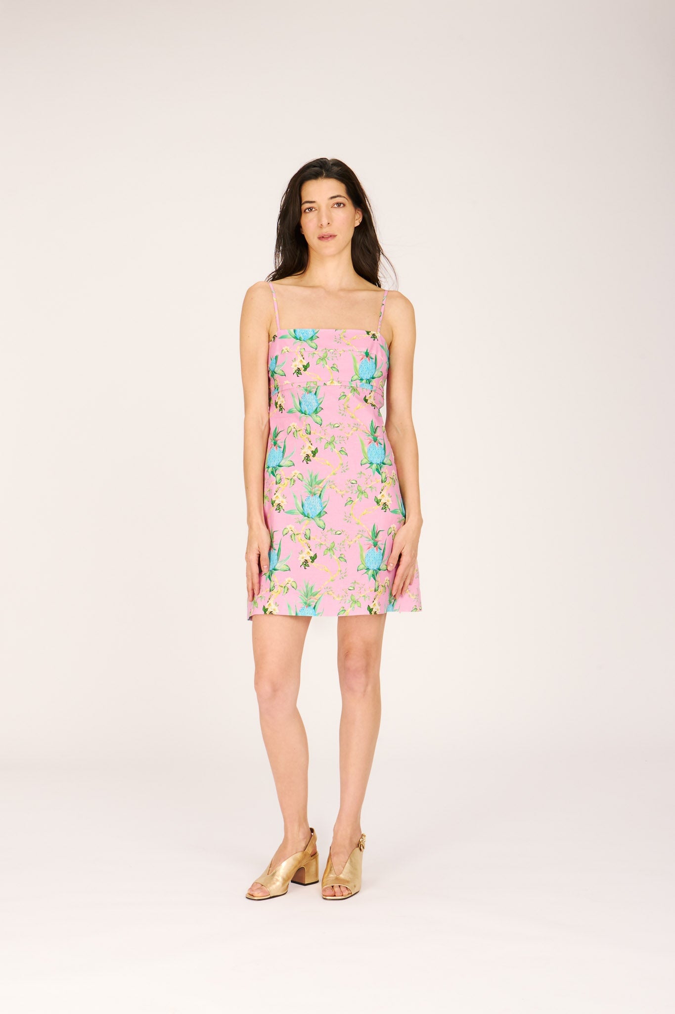 GWEN DRESS BLUE PINEAPPLES DRESSES RachelAntonoff.com