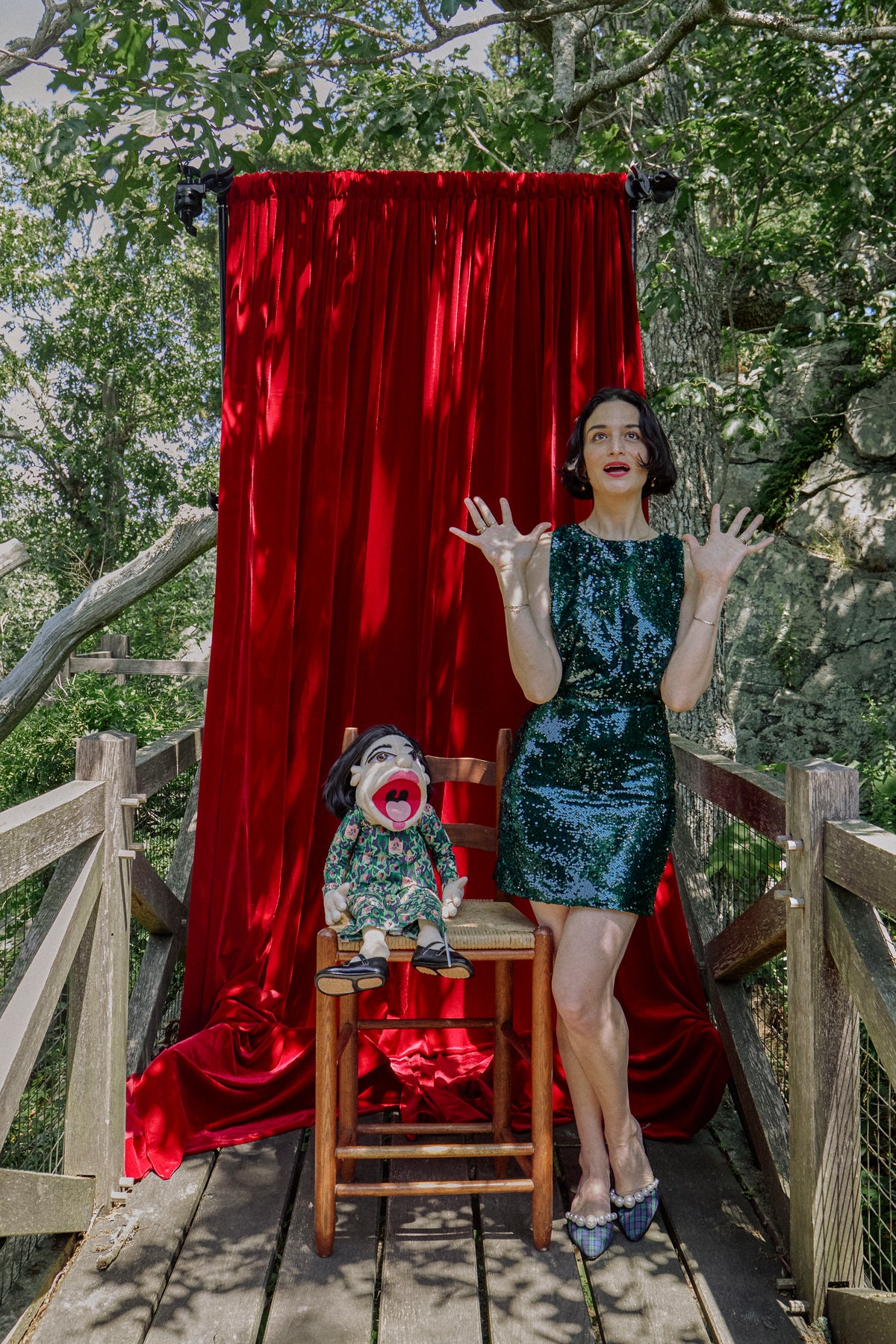 LOUISE DRESS EMERALD SEQUIN