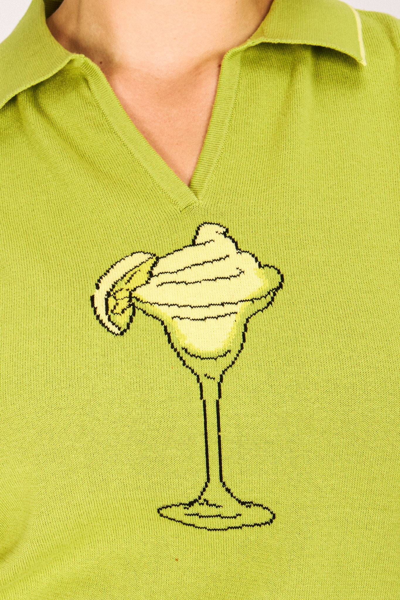 MARGARITA POLO LIME TOPS RachelAntonoff.com