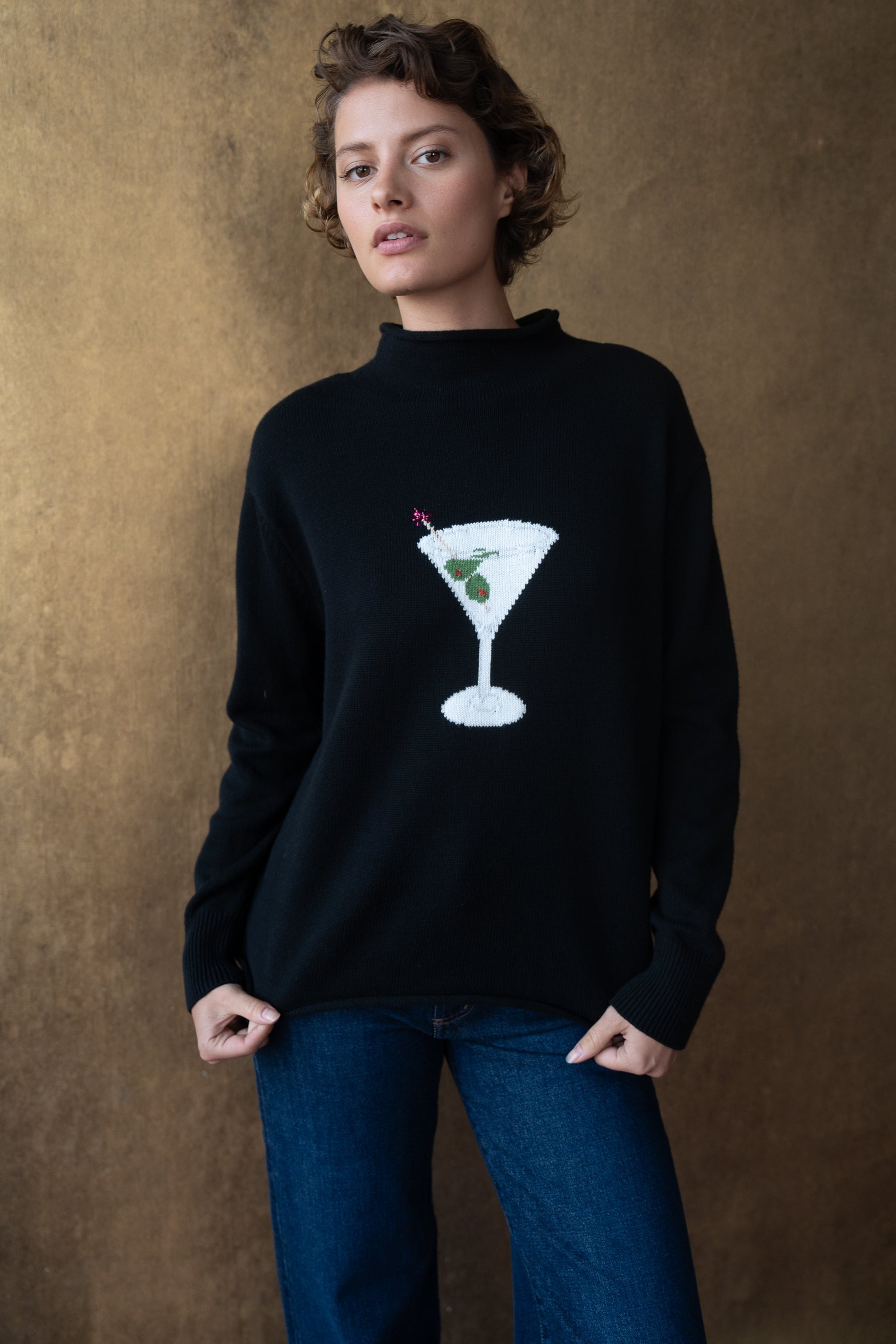 MARTINI MOCKNECK SWEATER Sweaters RachelAntonoff.com