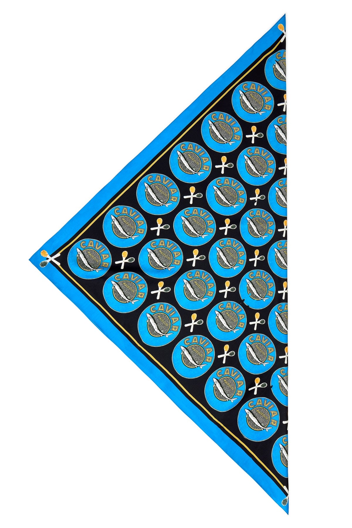 SCARLETT SILK SCARF CAVIAR
