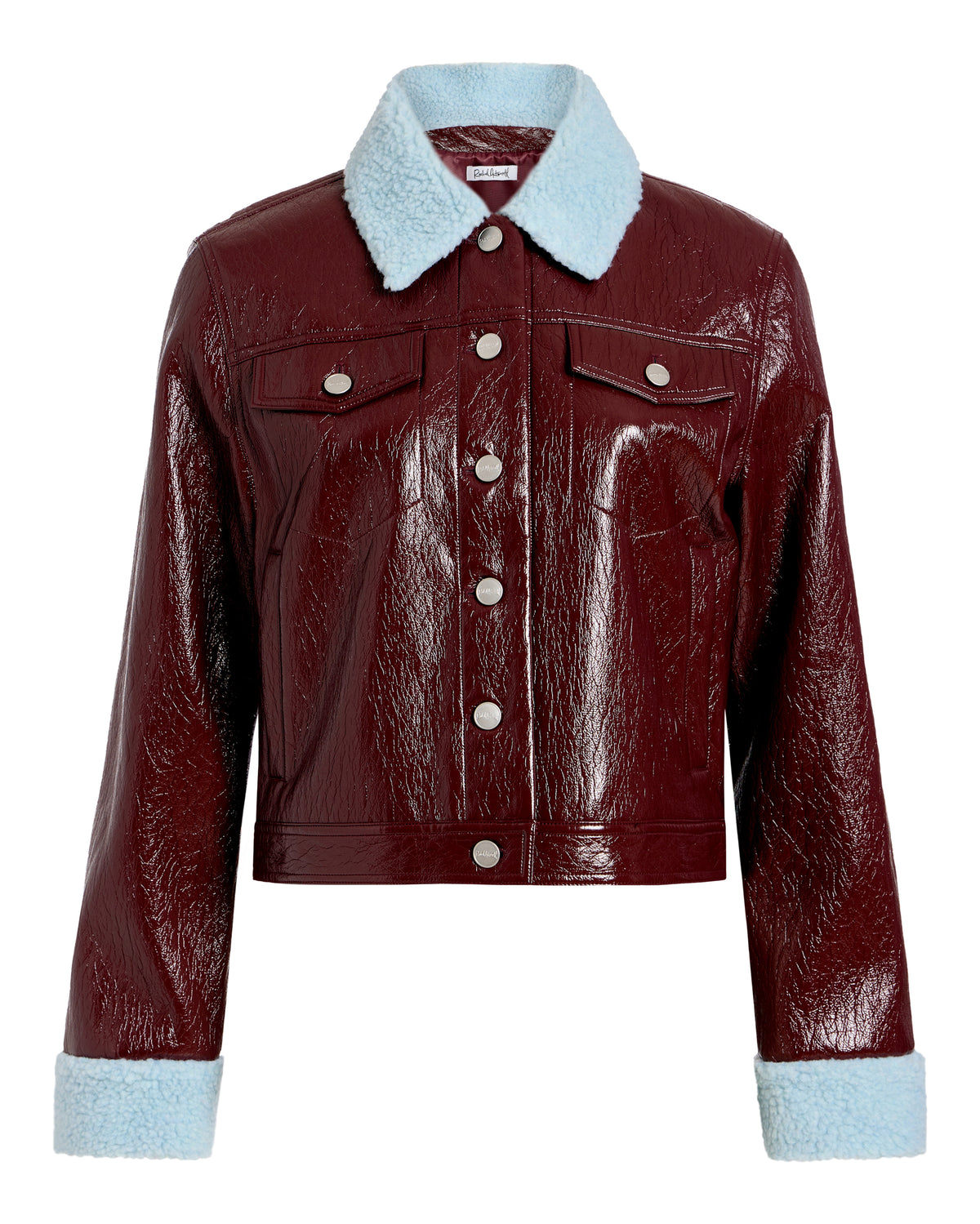 LORELAI JACKET BURGUNDY & ICE BLUE