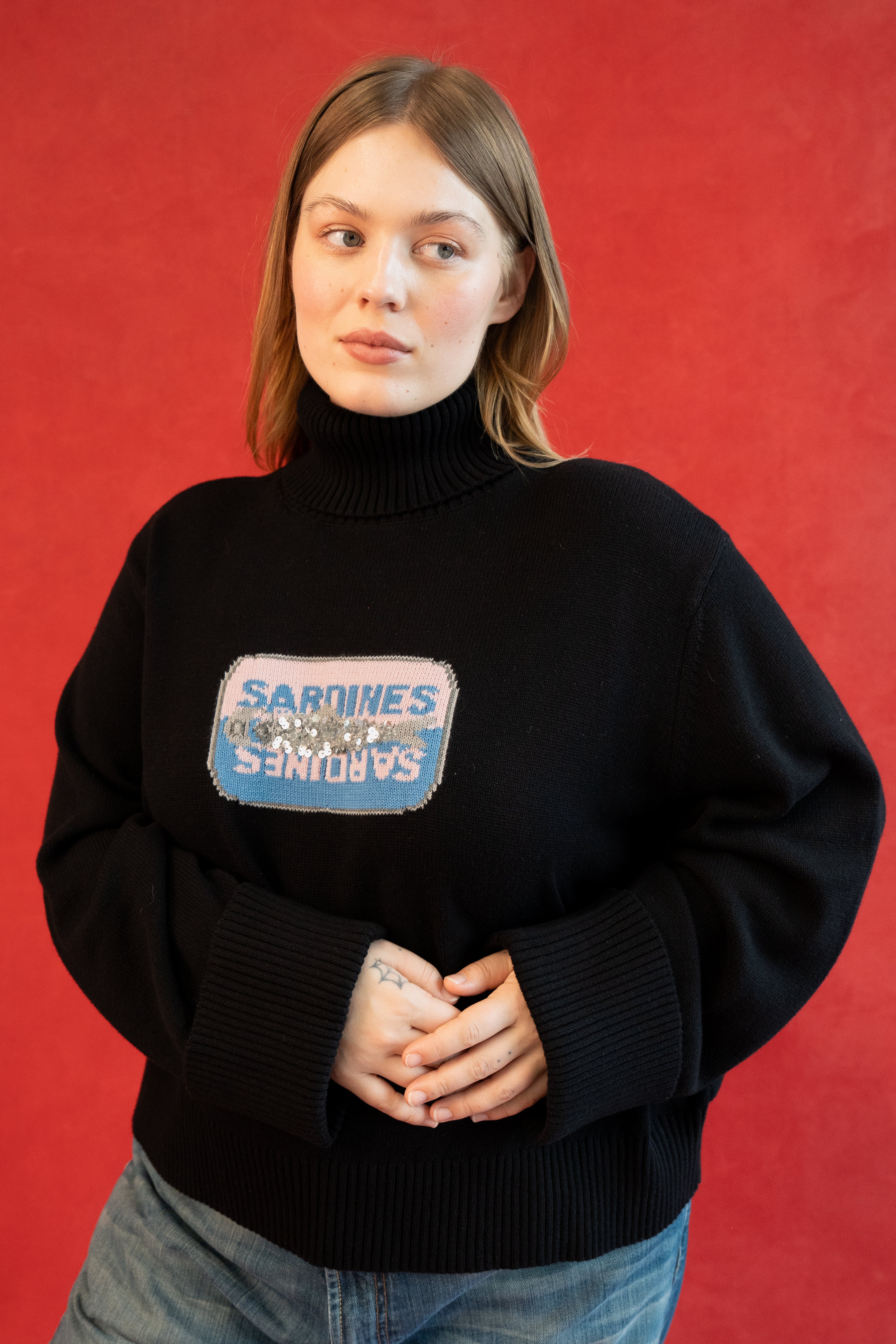 SARDINE TIN TURTLENECK SWEATERS RachelAntonoff.com