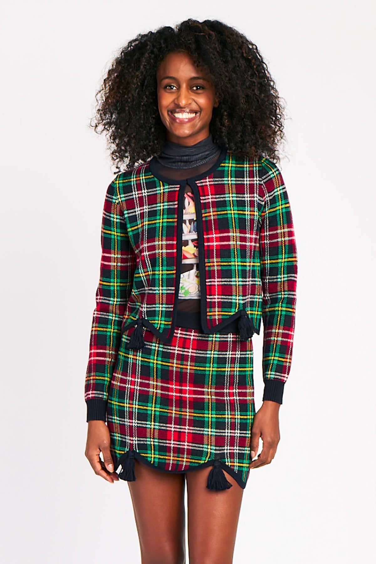 MARGARET KNIT SKIRT TARTAN