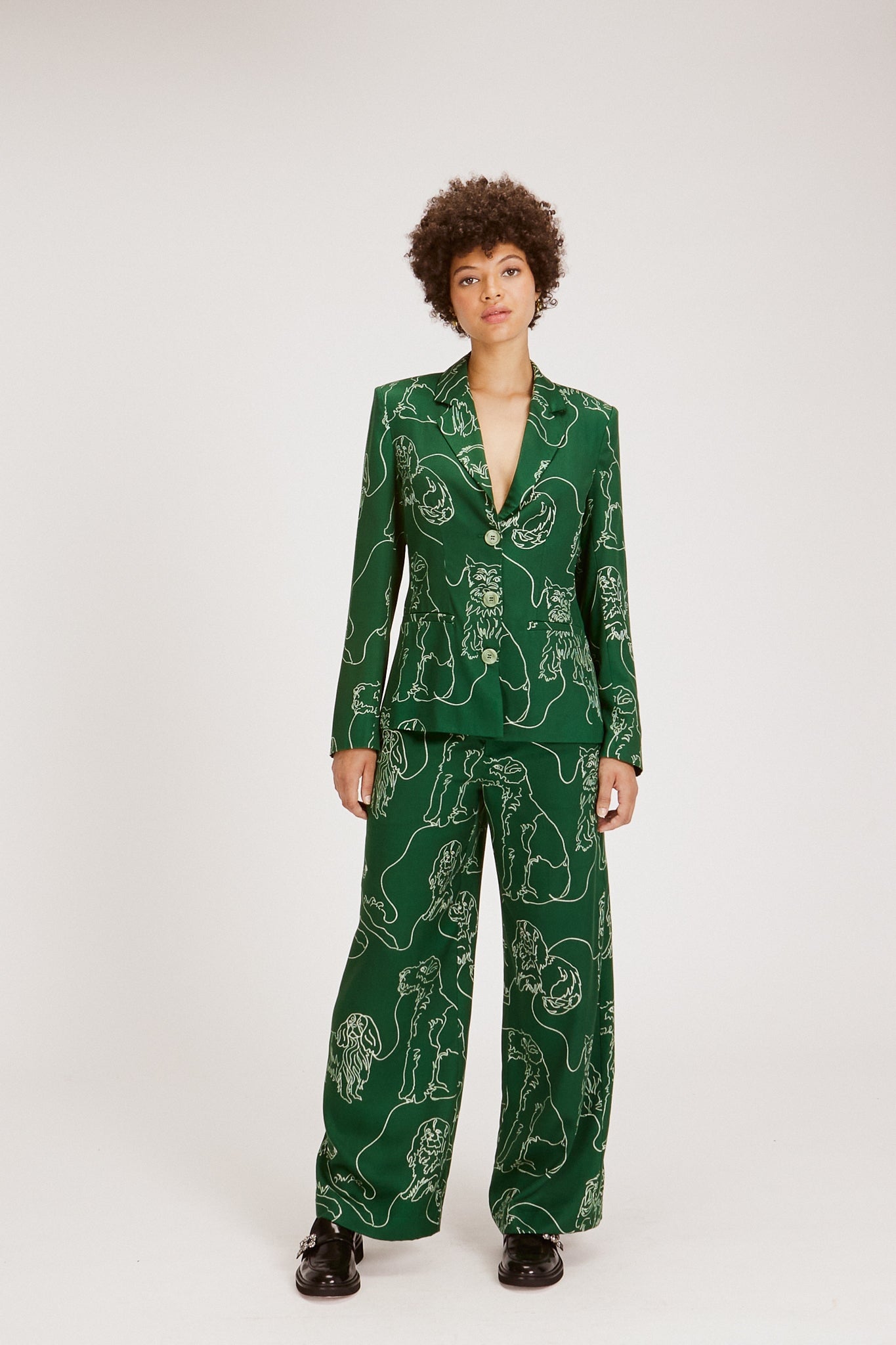 JEANNE BLAZER DOG SCRAWL OUTERWEAR Preorder