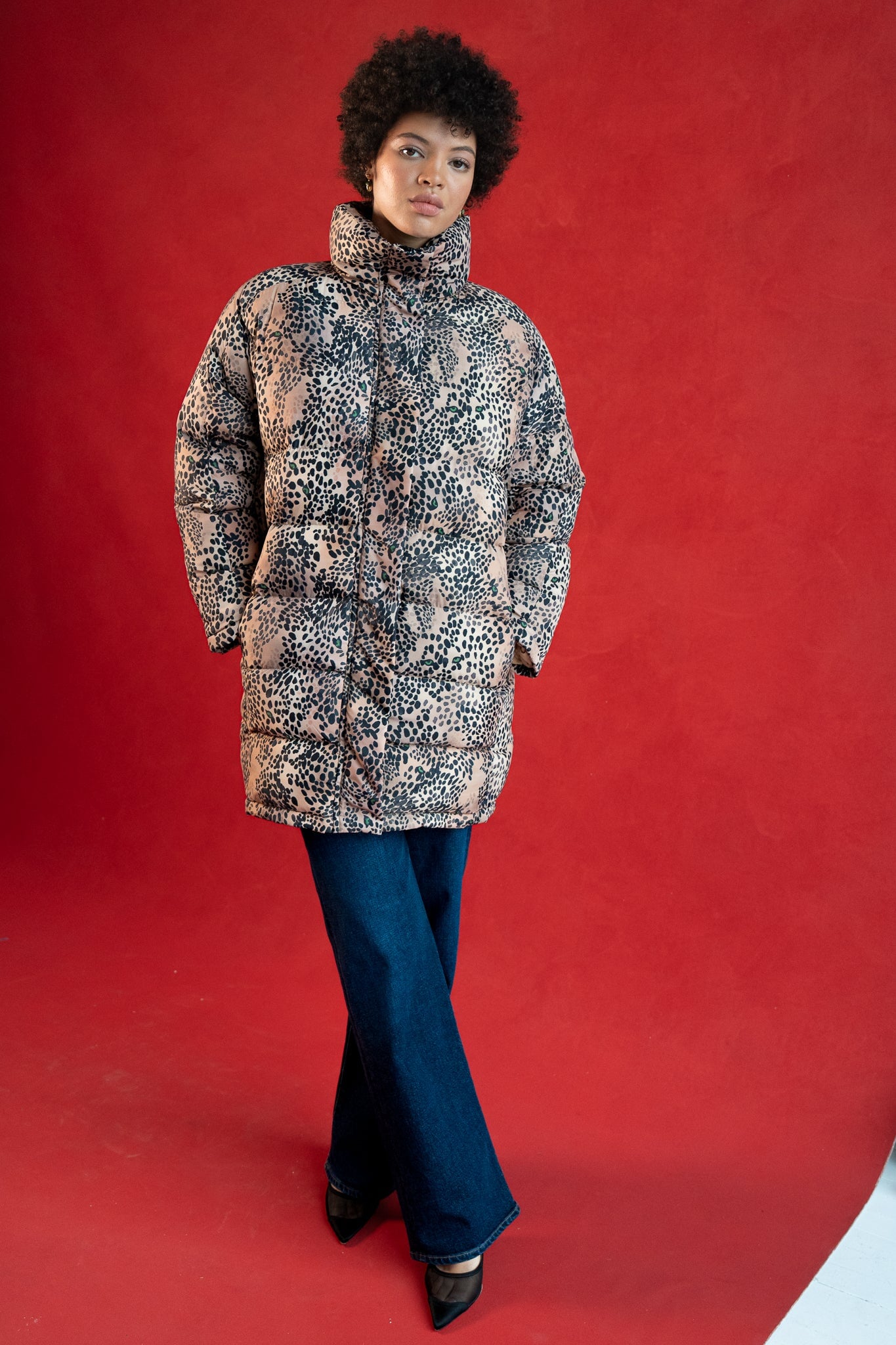 JEMMA PUFFER WELCOME HOME, CHEETAH OUTERWEAR RachelAntonoff.com