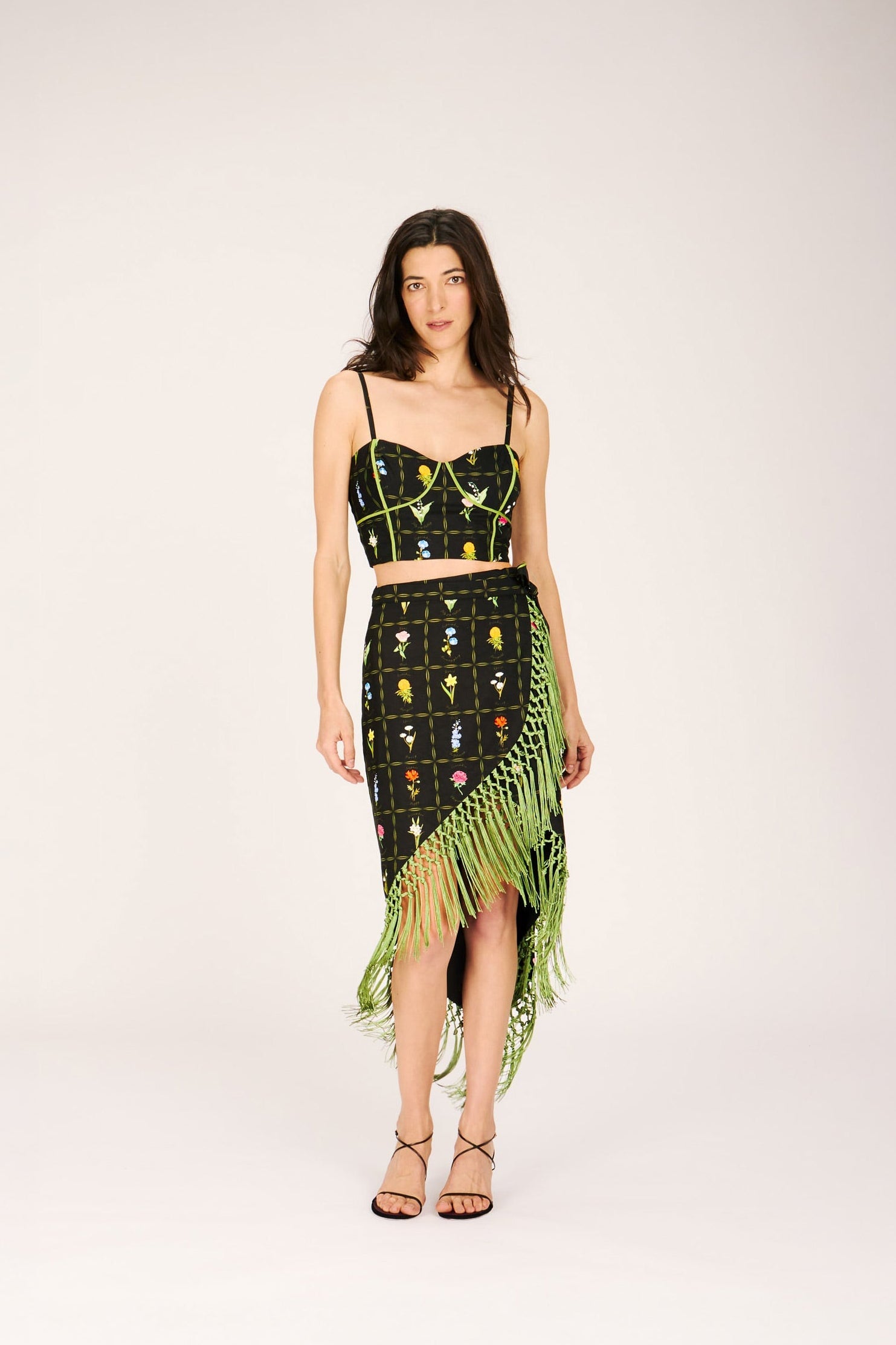 RAY WRAP SKIRT FLOWERS OF THE MONTH SKIRTS RachelAntonoff.com