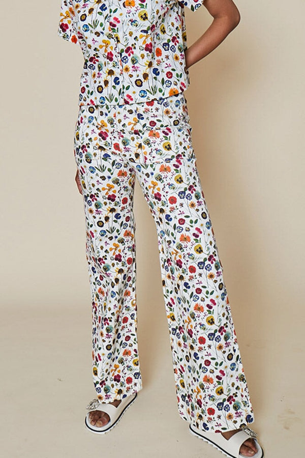 Floral Print Tapered Leg Pants