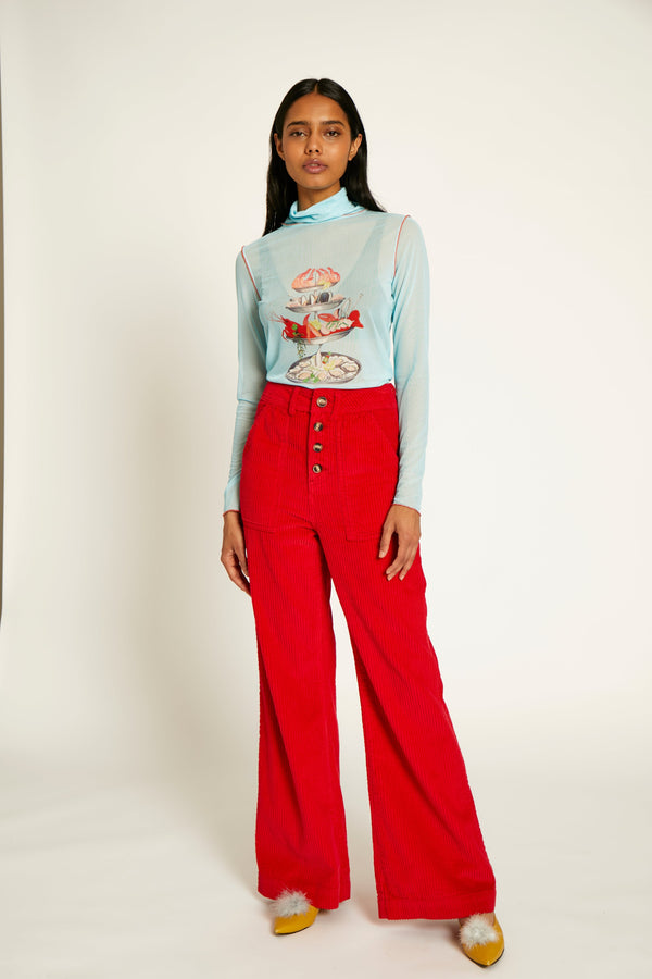 Red Wide Leg Pant (3096874)