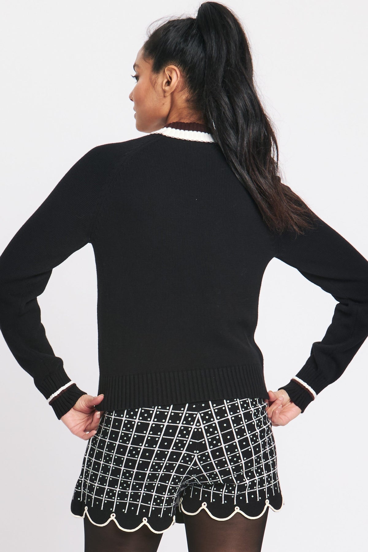 BLACK & WHITE COOKIE PULLOVER RachelAntonoff.com 