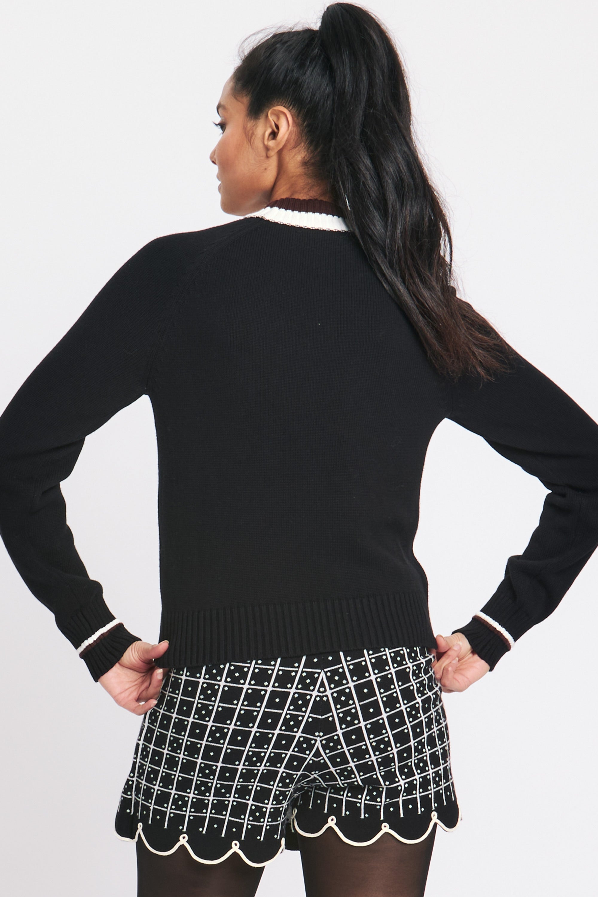 BLACK & WHITE COOKIE PULLOVER RachelAntonoff.com 