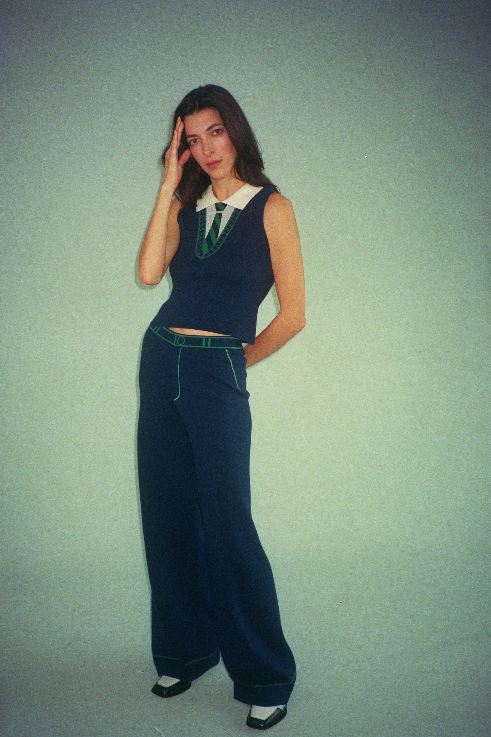 SERENA TOP NAVY TOPS RachelAntonoff.com 