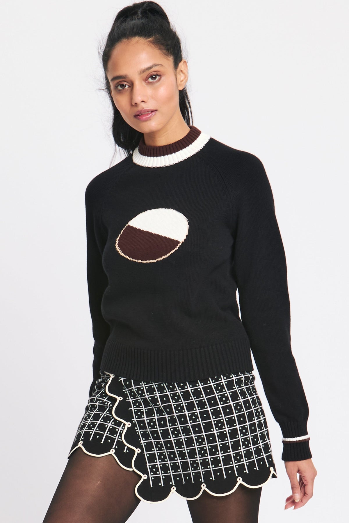 BLACK & WHITE COOKIE PULLOVER RachelAntonoff.com 