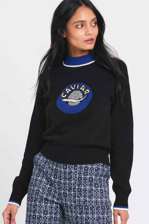 マークアンドロナ　24年製　Cristina Glam Fur Sweater Caviar Knit Sweater - RachelAntonoff.com