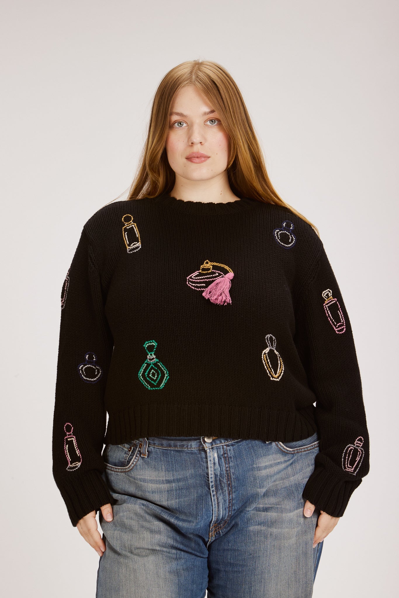 ANN SWEATER PERFUME BOTTLES SWEATERS RachelAntonoff.com 