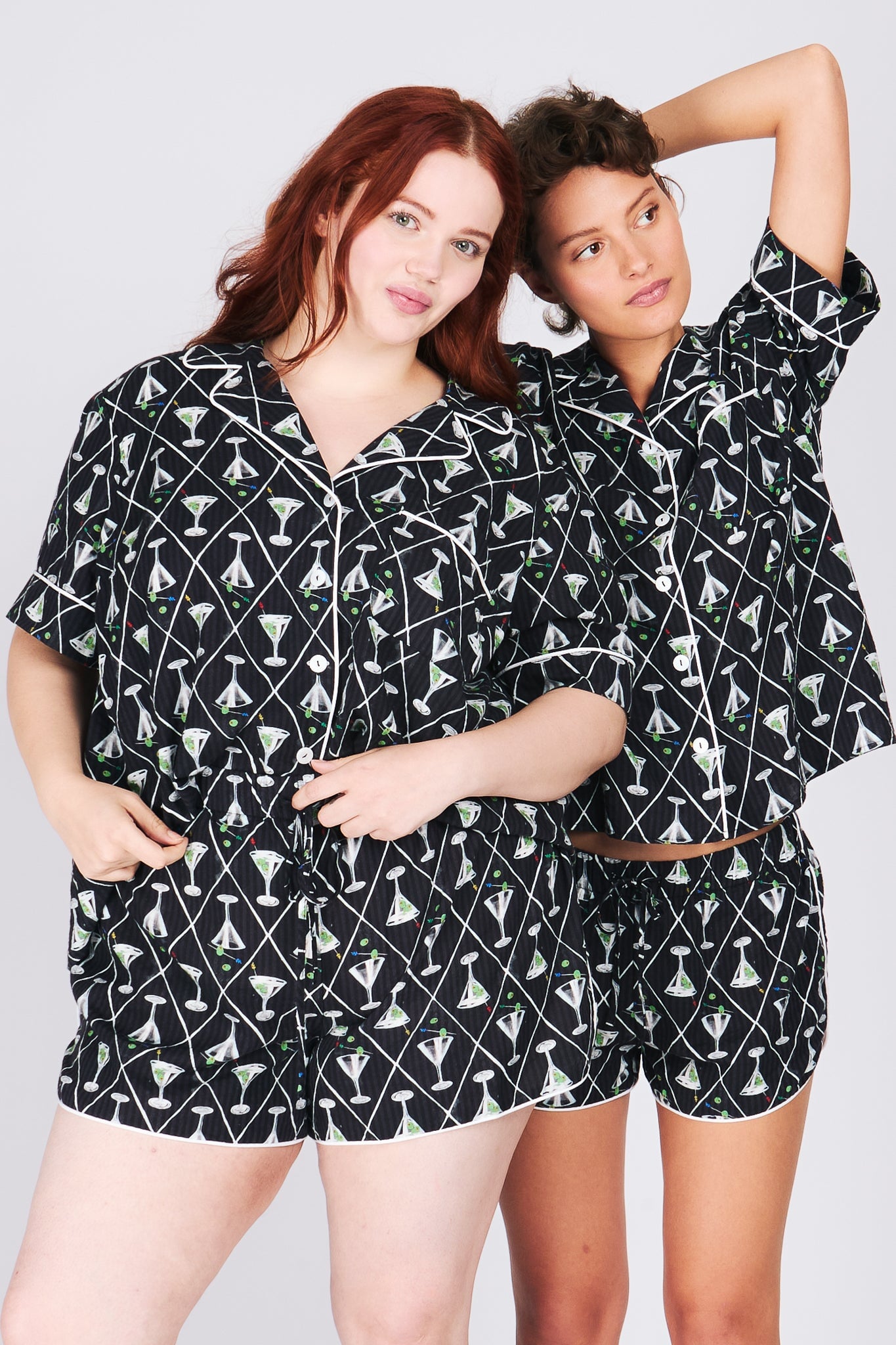 ARI PJ SET MINI MARTINI PAJAMAS RachelAntonoff.com 