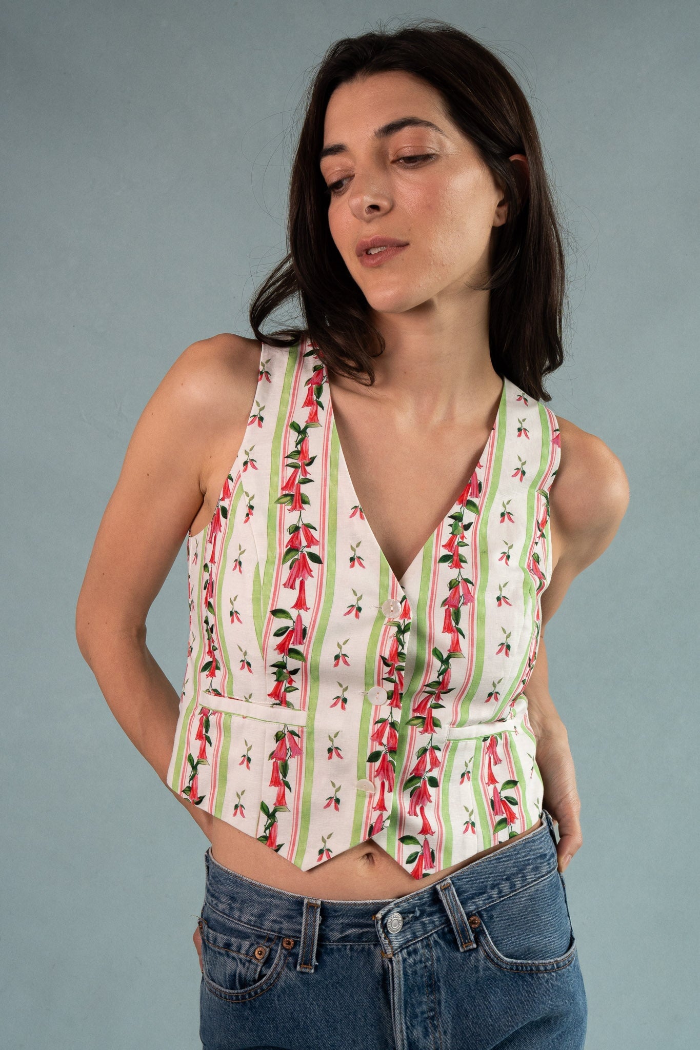 BARRY VEST BELLFLOWER STRIPE TOPS RachelAntonoff.com 