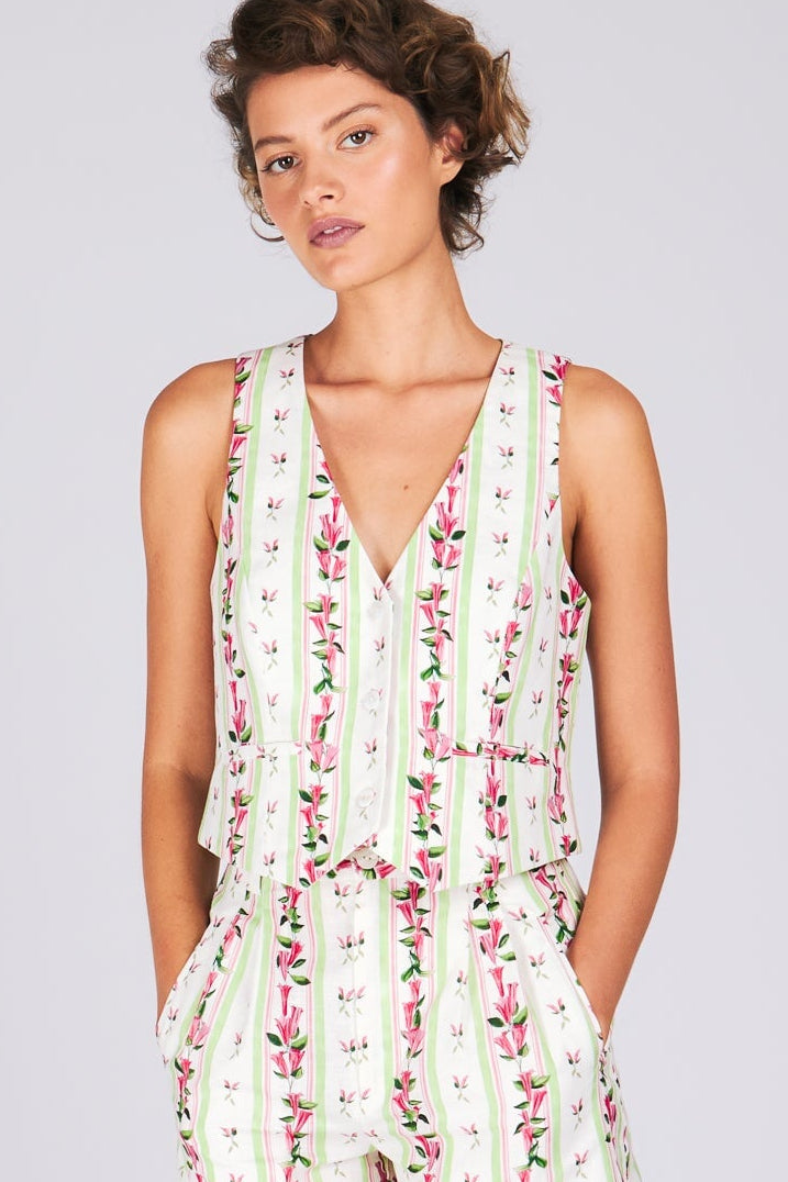 BARRY VEST BELLFLOWER STRIPE TOPS RachelAntonoff.com 