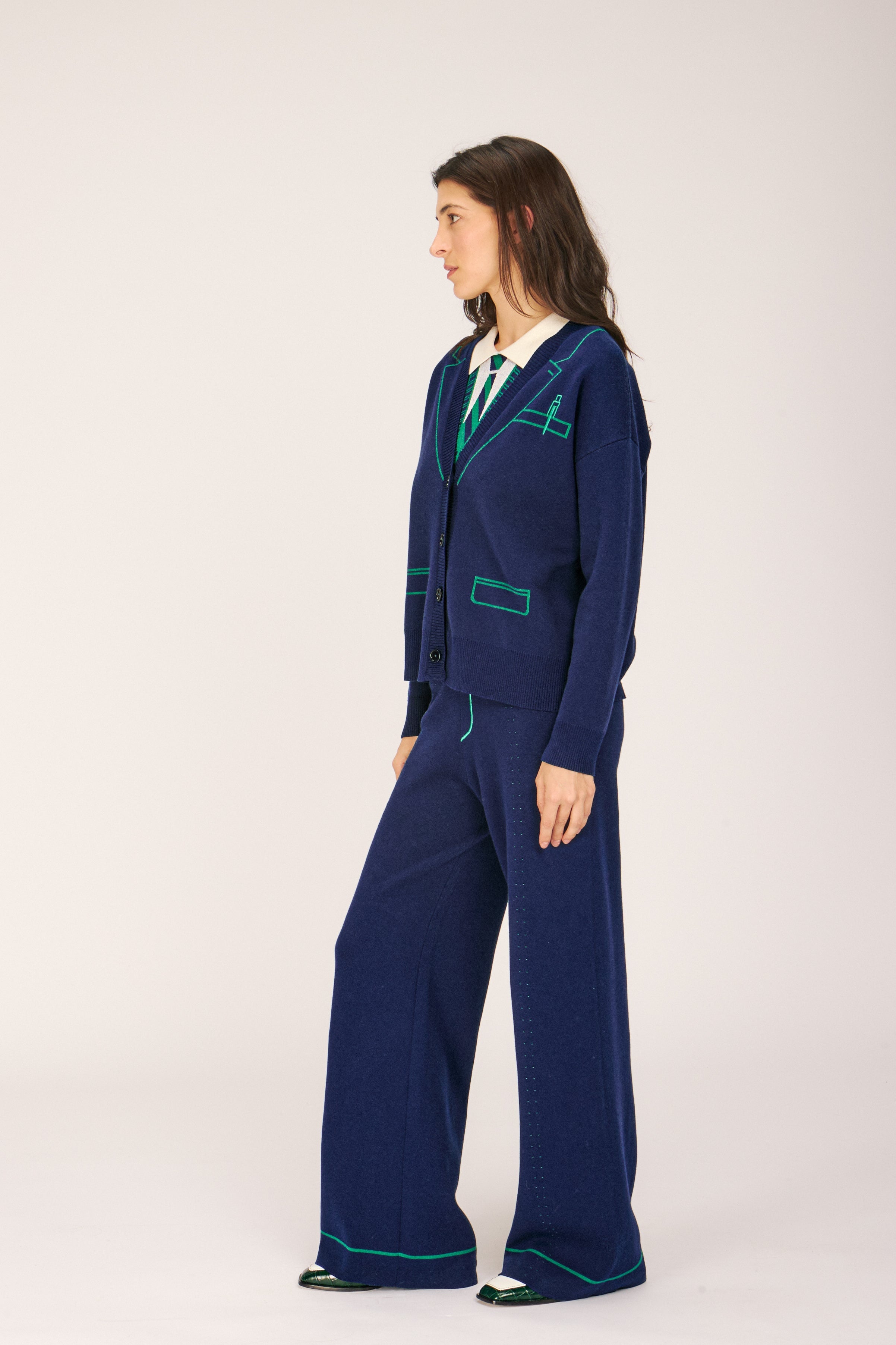 BLAIR CARDIGAN NAVY SWEATERS RachelAntonoff.com 