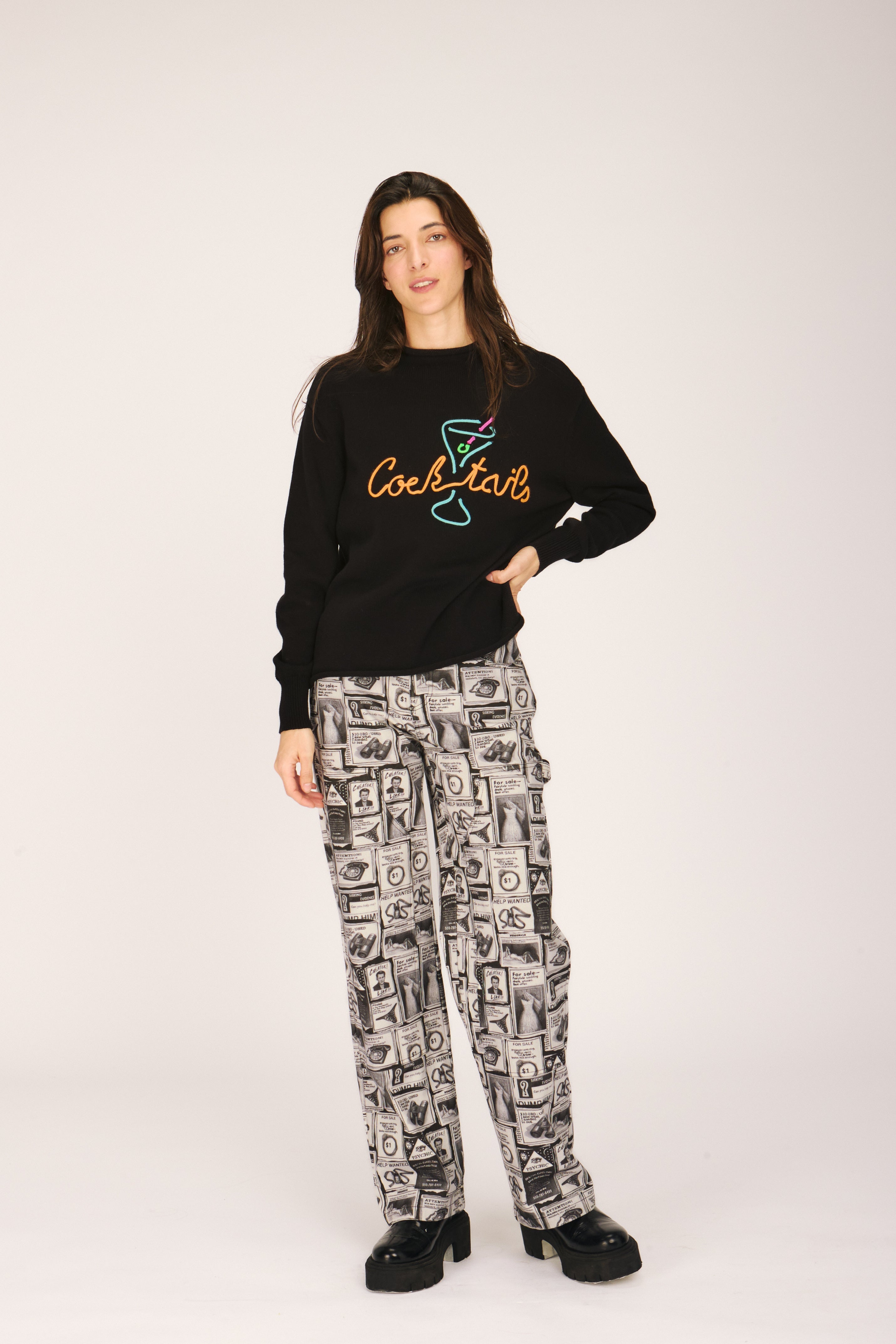 COCKTAIL BAR MOCKNECK SWEATERS RachelAntonoff.com 