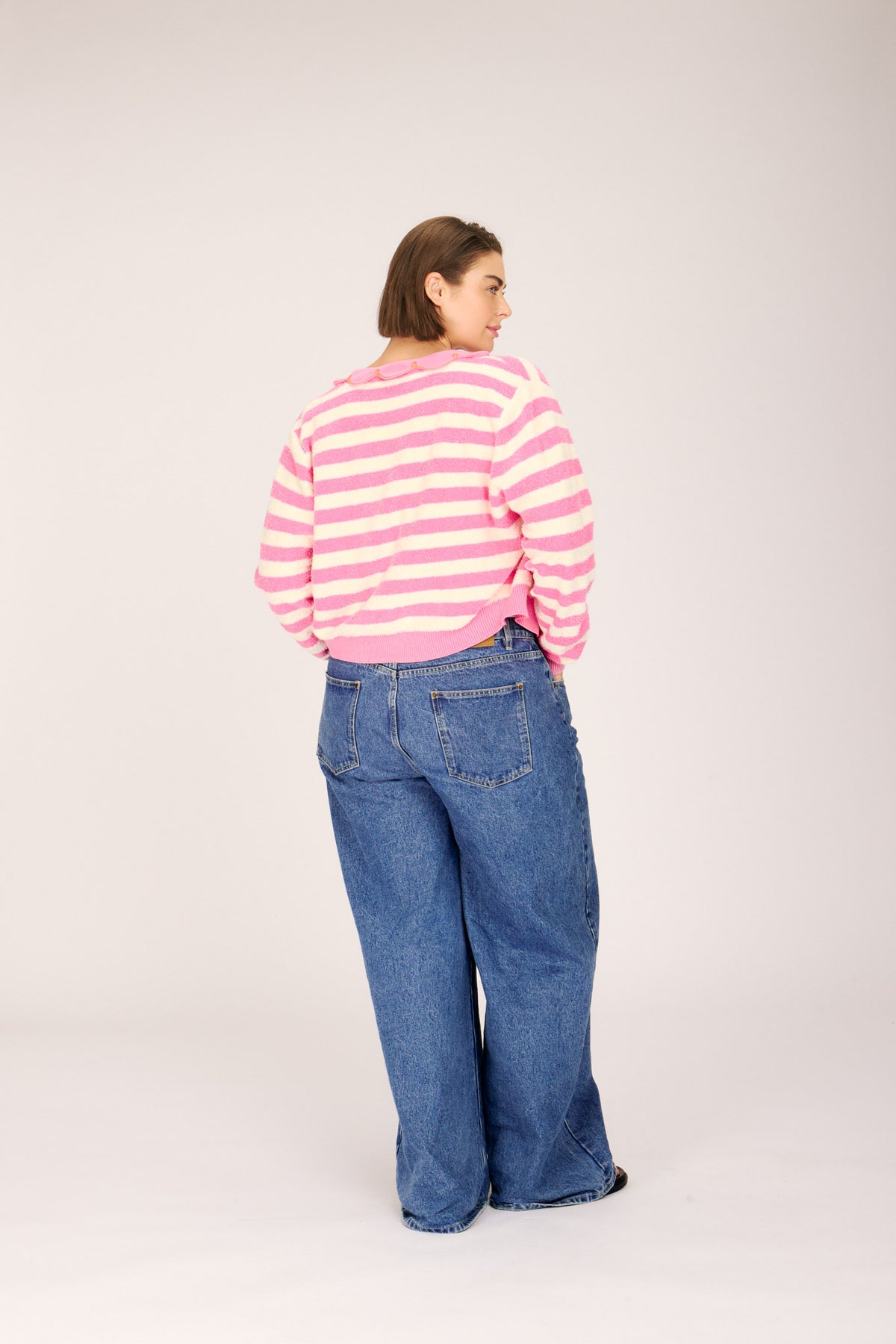 CUPCAKE CARDIGAN PINK TOWEL STRIPE SWEATERS RachelAntonoff.com 