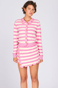 CUPCAKE CARDIGAN PINK TOWEL STRIPE SWEATERS RachelAntonoff.com 