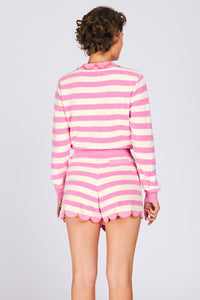 CUPCAKE CARDIGAN PINK TOWEL STRIPE SWEATERS RachelAntonoff.com 