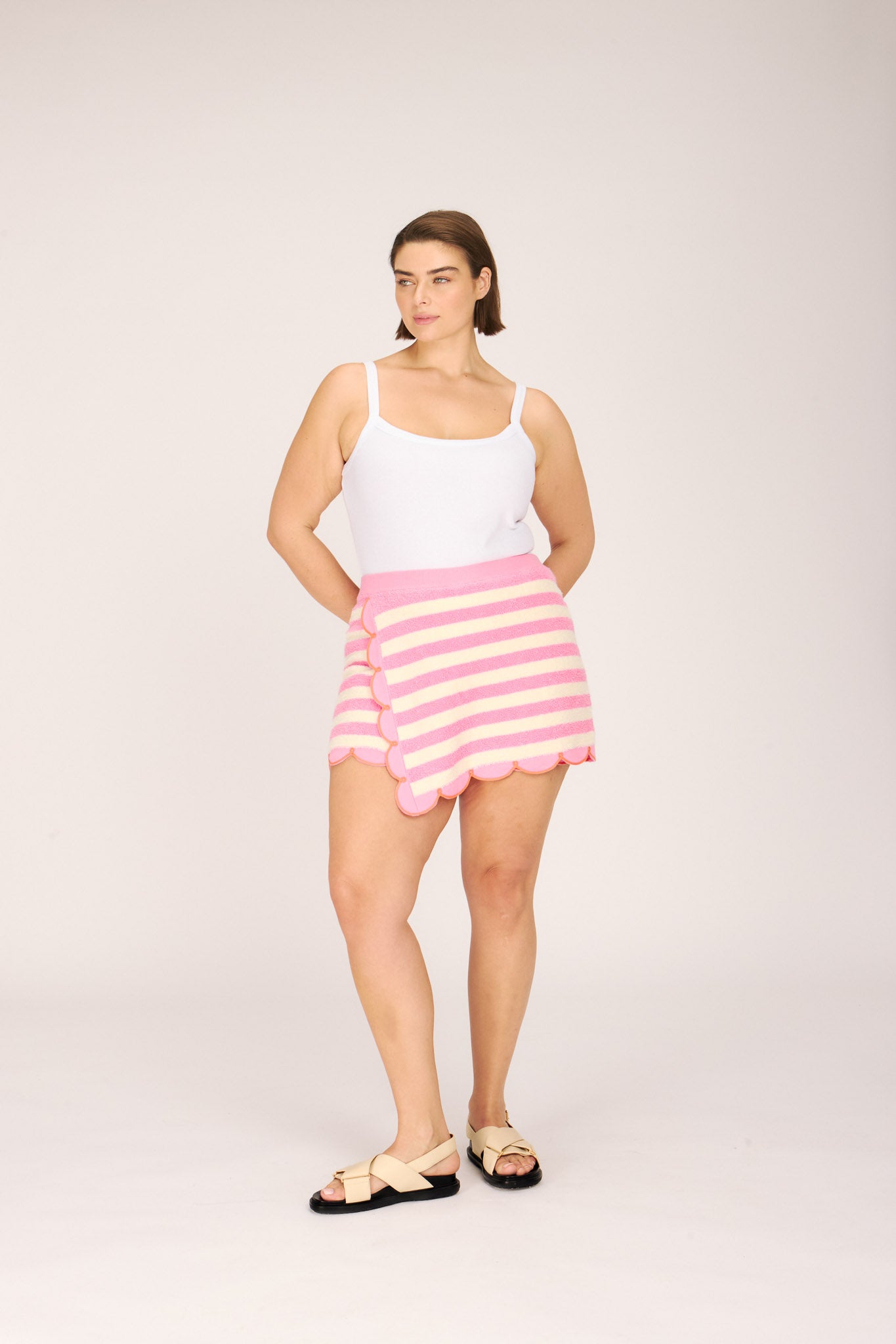 CUPCAKE SKORT PINK TOWEL STRIPE SKIRTS RachelAntonoff.com 