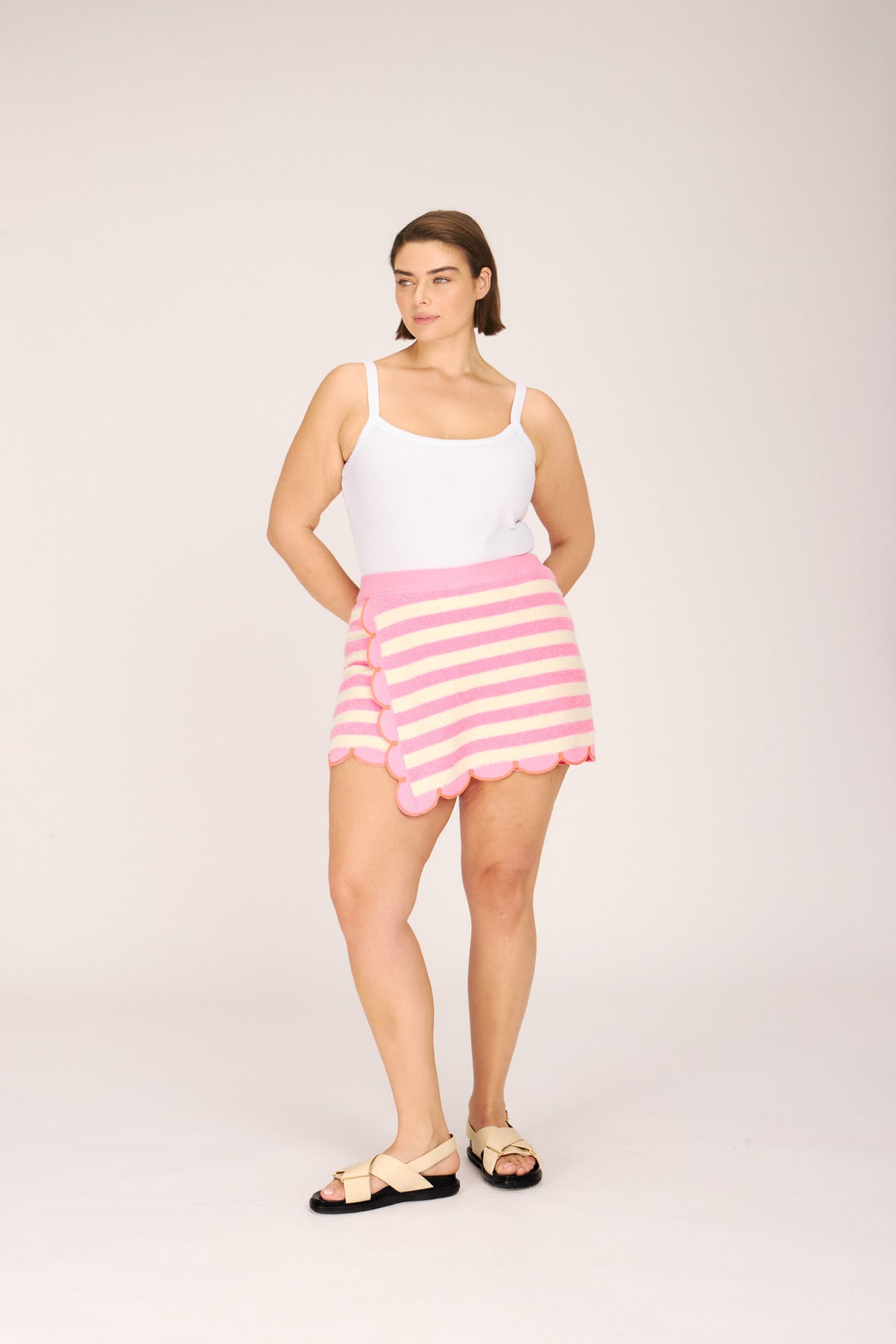 CUPCAKE SKORT PINK TOWEL STRIPE SKIRTS RachelAntonoff.com 