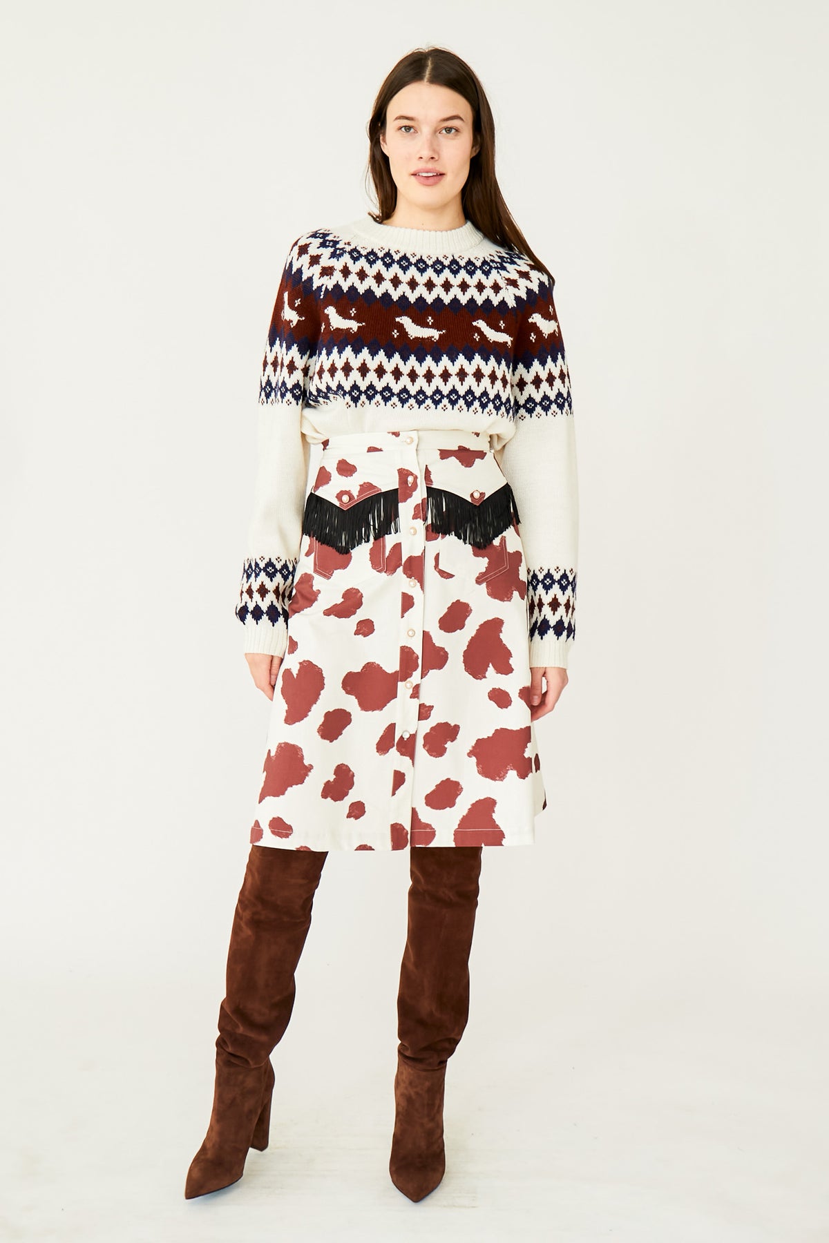 DOLLY MIDI SKIRT MOO