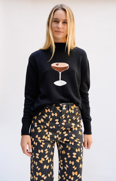 Rachel Antonoff black crochet top tampon sweater sweatshirt S