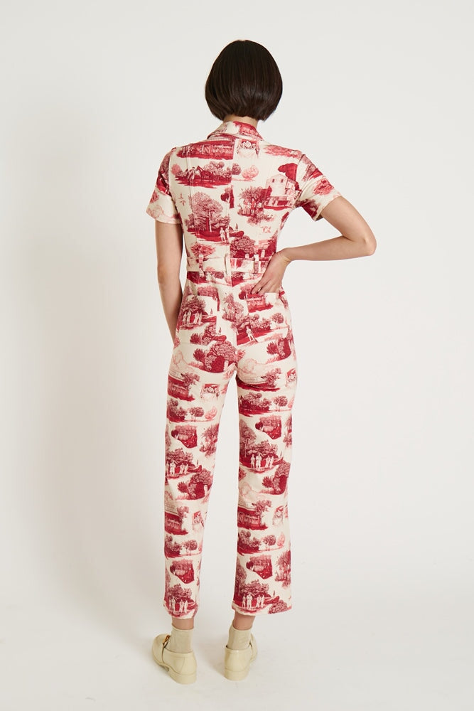 RACHEL ANTONOFF EUNICE JUMPSUIT RETRO FLORAL 