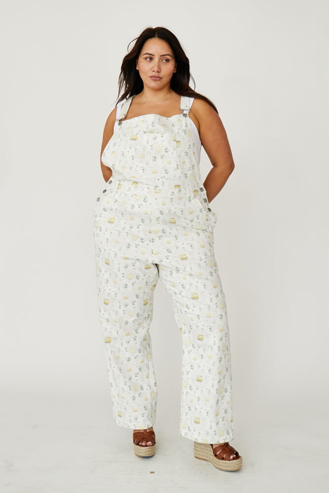 H.W. Overalls in Butter Print - 1X H.W. Overalls in Butter Print - 1X
