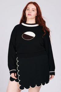 BLACK & WHITE COOKIE PULLOVER RachelAntonoff.com 