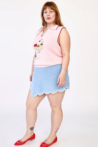 SPLIT SLEEVELESS POLO Tops RachelAntonoff.com 