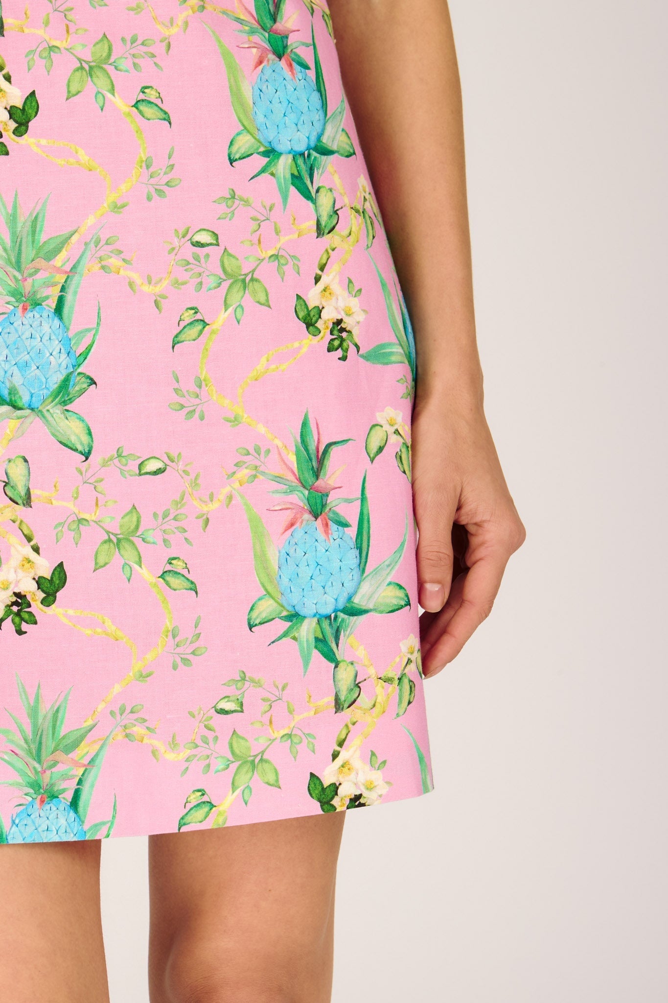GWEN DRESS BLUE PINEAPPLES DRESSES RachelAntonoff.com 