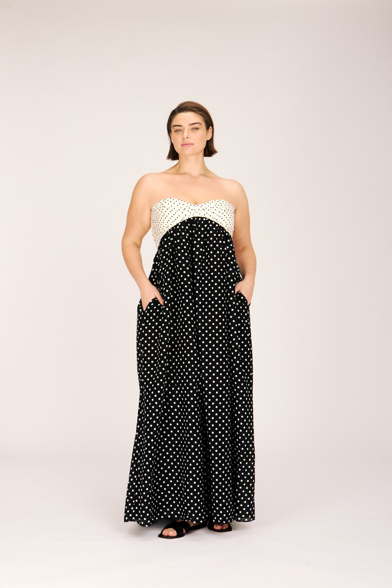 JACLYN MAXI DRESS POLKA DOT DRESSES RachelAntonoff.com 