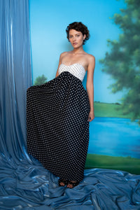 JACLYN MAXI DRESS BLACK & WHITE POLKA DOT DRESSES RachelAntonoff.com 