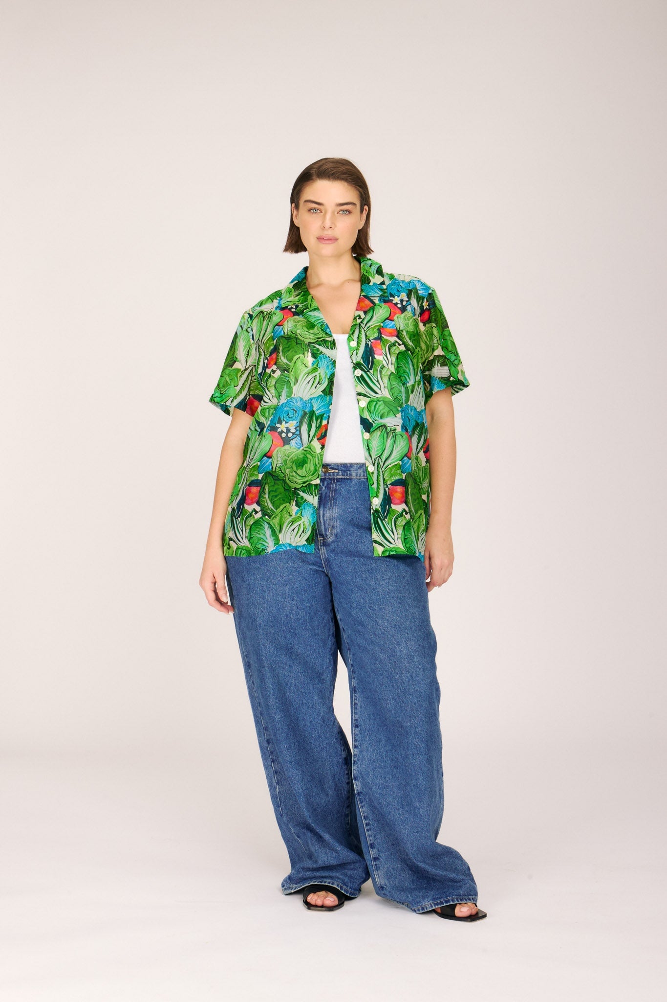 JAMES SHIRT GREEN RADICCHIO & CITRUS TOPS RachelAntonoff.com 