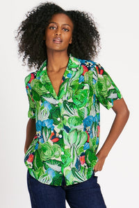 JAMES SHIRT IN RADICCHIO & CITRUS TOPS RachelAntonoff.com 