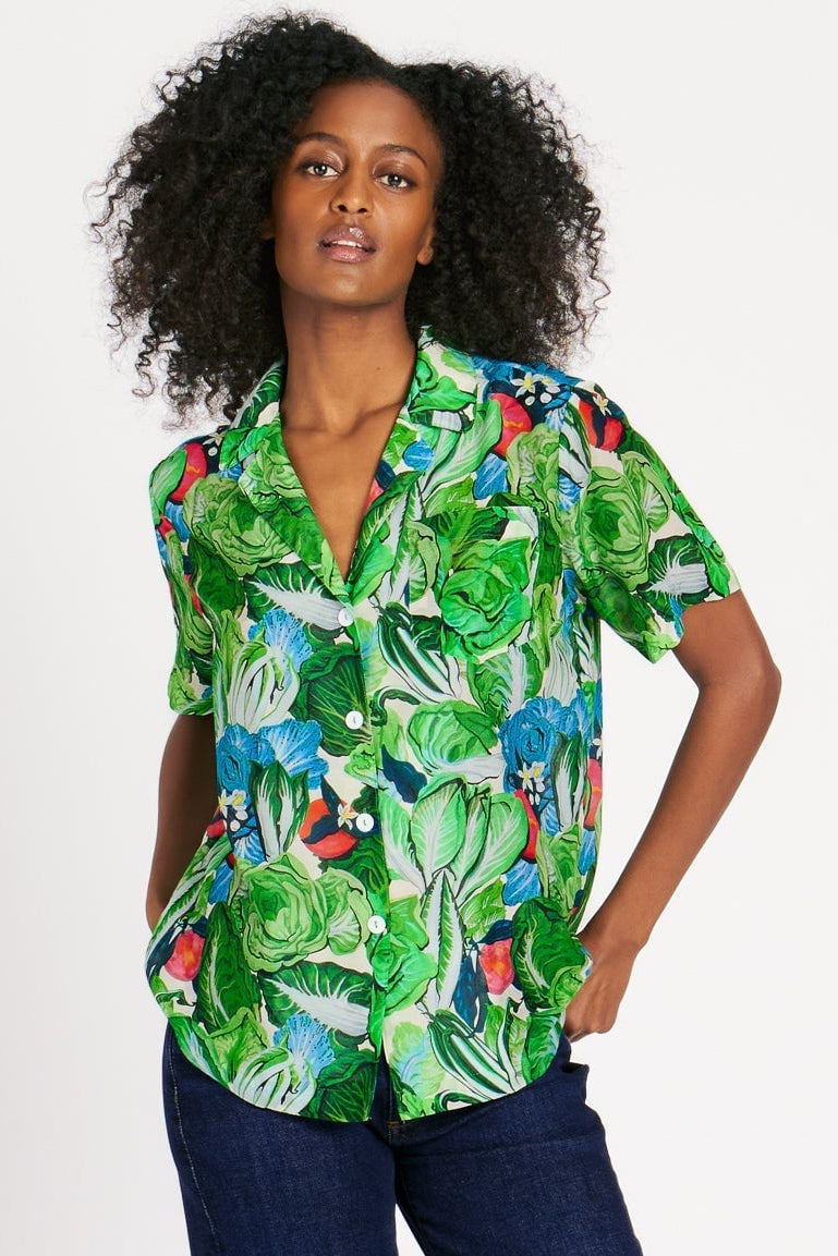 JAMES SHIRT IN RADICCHIO & CITRUS TOPS RachelAntonoff.com 