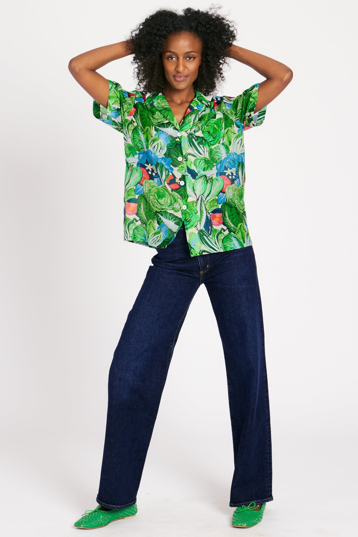 JAMES SHIRT IN RADICCHIO & CITRUS TOPS RachelAntonoff.com 