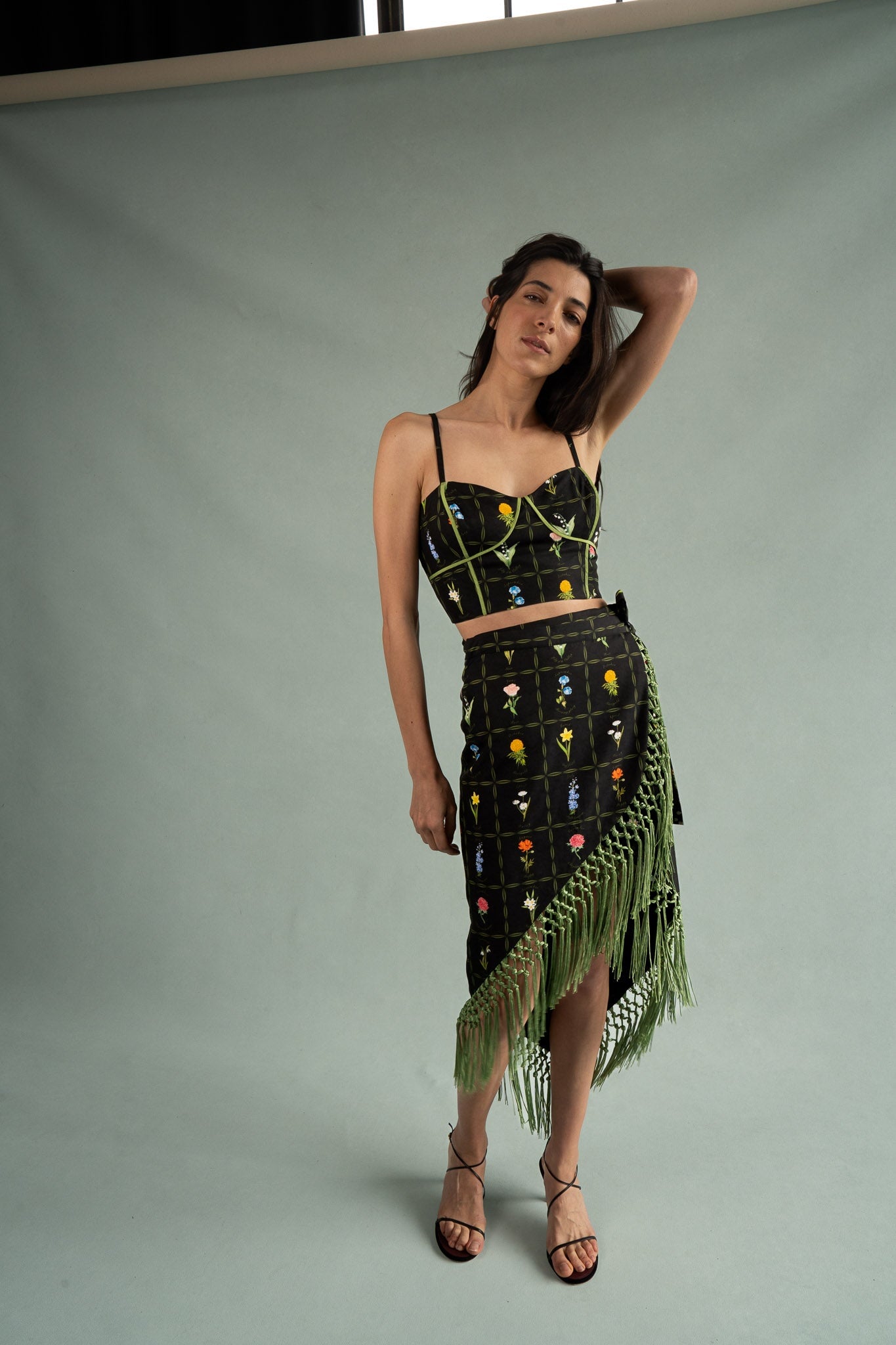 RAY WRAP SKIRT FLOWERS OF THE MONTH SKIRTS RachelAntonoff.com 