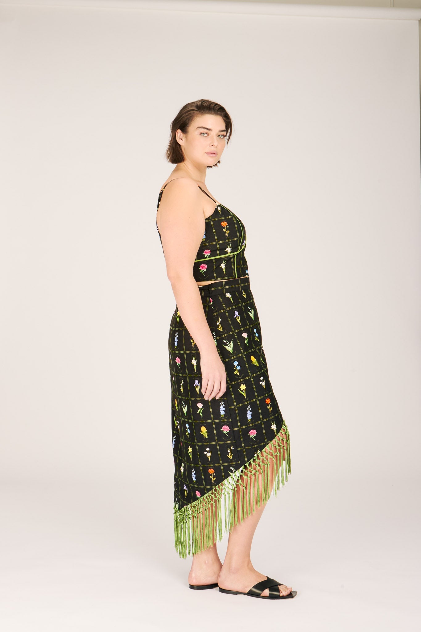 RAY WRAP SKIRT FLOWERS OF THE MONTH SKIRTS RachelAntonoff.com 
