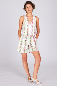 KOKOMO SHORT BELLFLOWER STRIPE SHORTS RachelAntonoff.com 