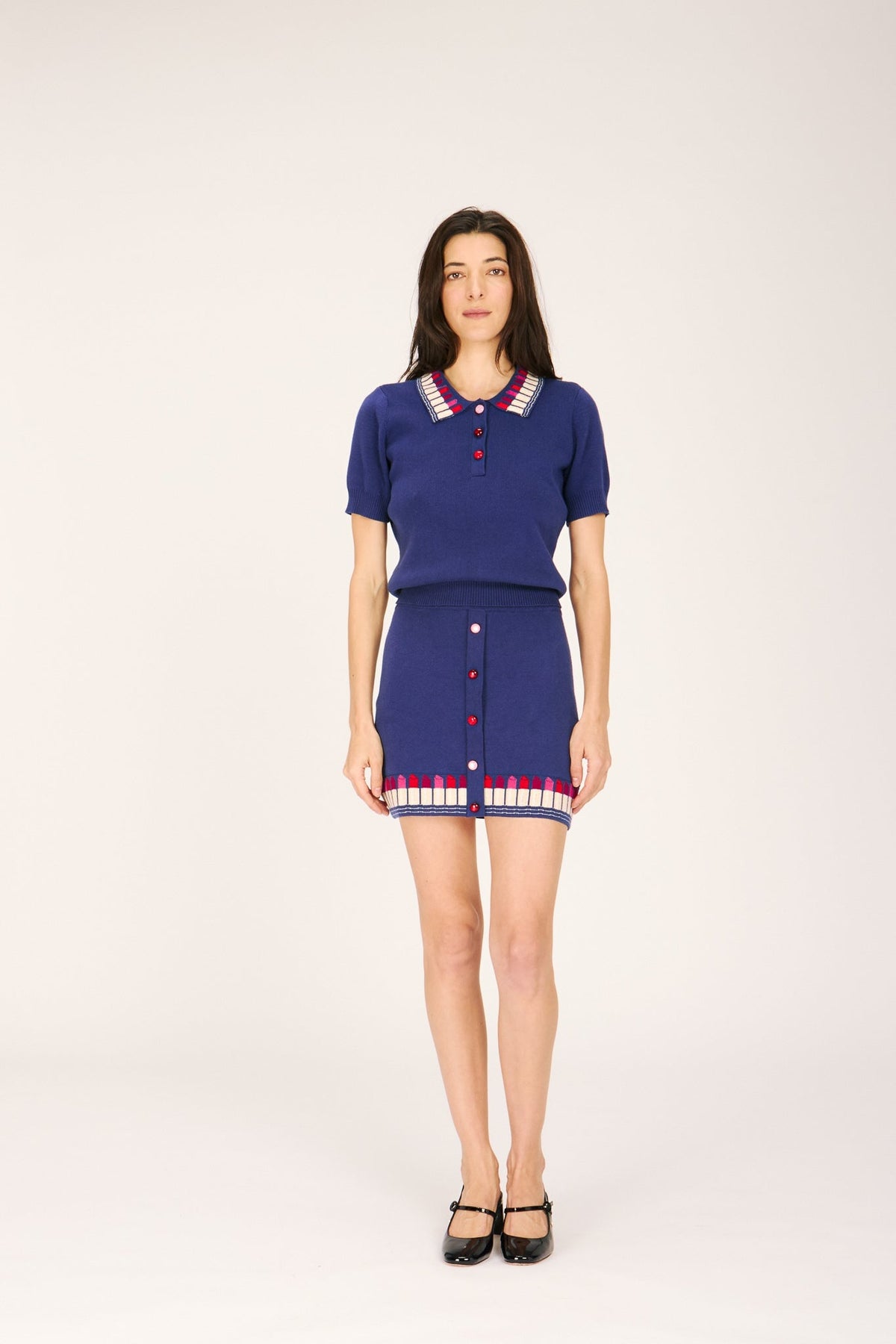 LIPSTICK POLO SWEATER SWEATERS RachelAntonoff.com 