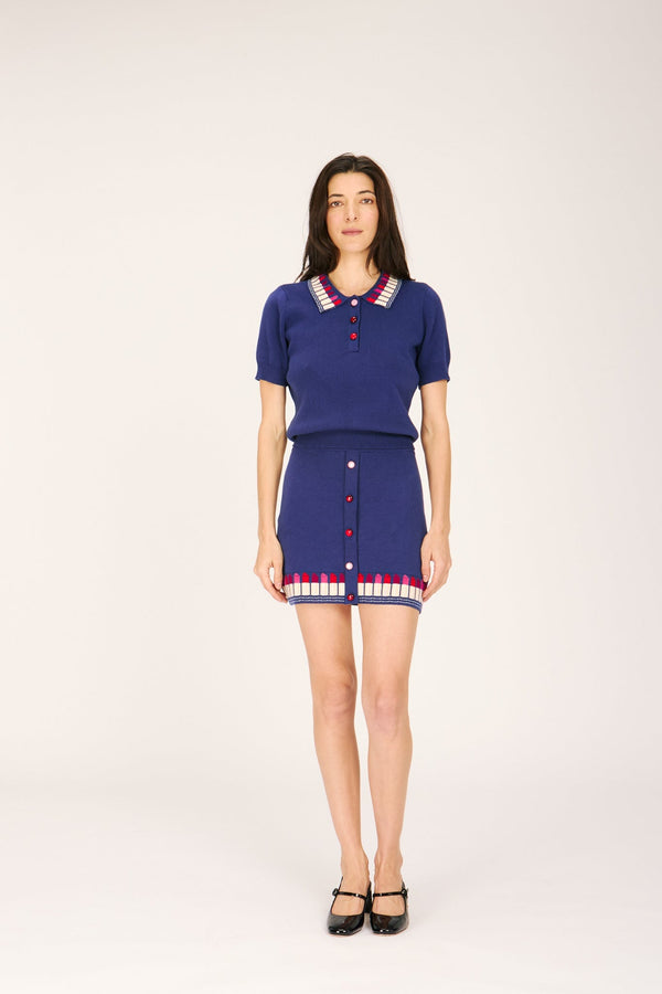 LIPSTICK POLO SWEATER - RachelAntonoff.com